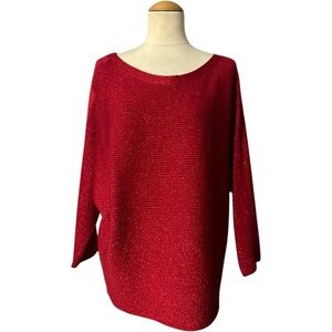 I.N Studio Sweater NWT Metallic Red Size Large